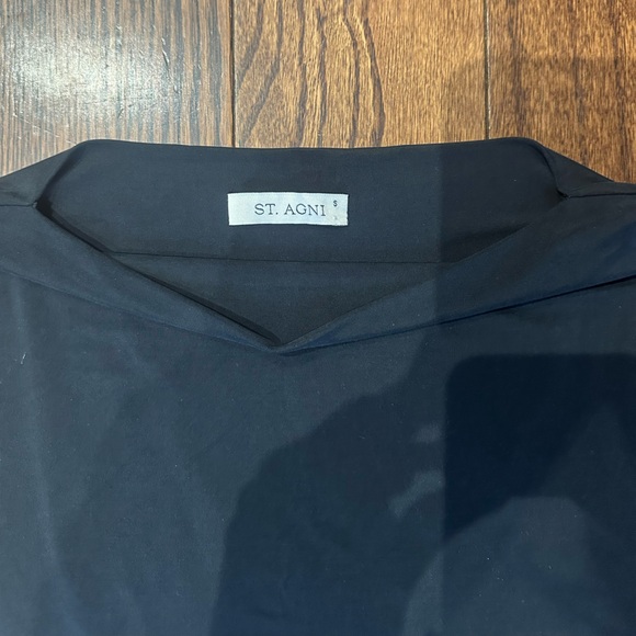 St. Agni Cupro Jersey Mini Dress - Size S - Picture 6 of 7